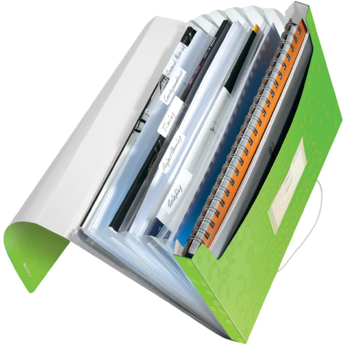 Leitz Wow projectmap, ft A4, 6 compartimenten, uit PP, groen
