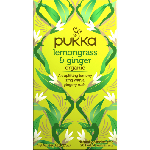 Pukka thee bio, Lemongrass - Ginger, pak van 20 stuks