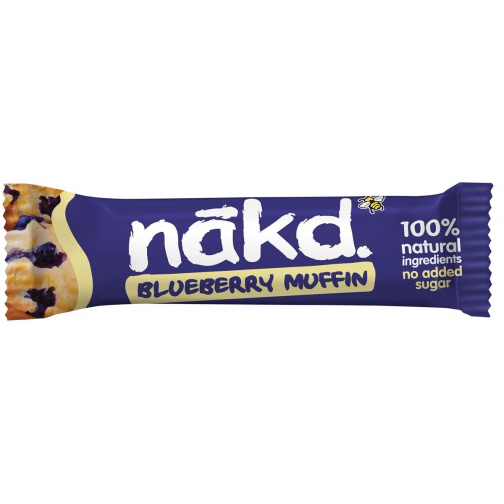 Nakd Blueberry Muffin, reep van 35 gr, pak van 18 stuks