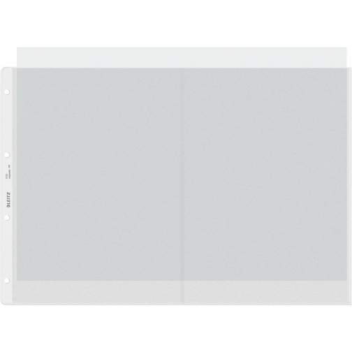 Leitz geperforeerde showtas Premium, ft A3, PP, copy safe, landscape, transparant, pak van 50 stuks