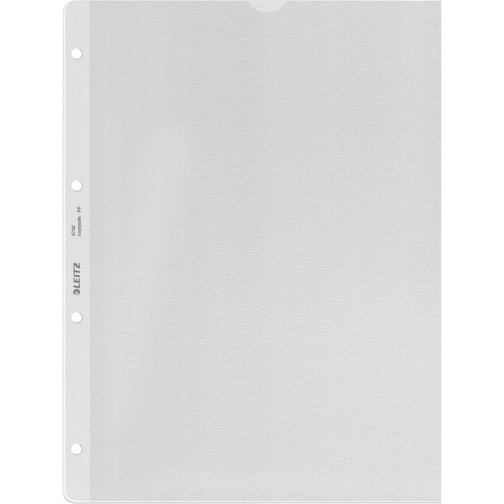 Leitz geperforeerde showtas Premium, ft A4, PVC, copy safe, transparant, pak van 100 stuks