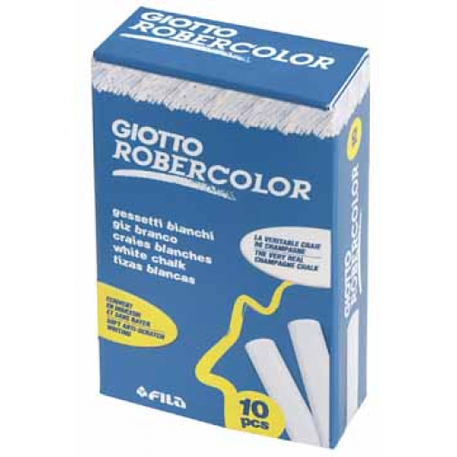 Giotto krijt Robercolor wit, doos met 10 krijtjes