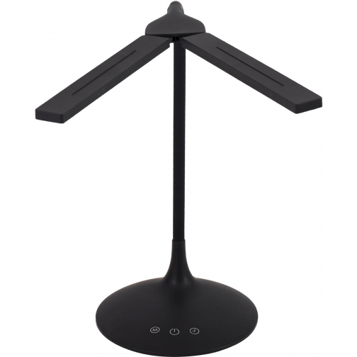 ALBA LED draadloze LED bureaulamp Twin, zwart