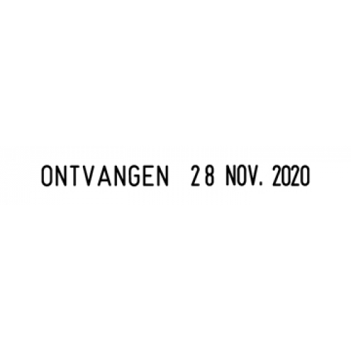 Trodat tekststempel met datum Printy 4817 woorden: verzonden, beantwoord, gecontroleerd, behandeld, in...