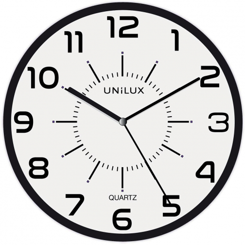 Unilux Pop wandklok, diameter 30 cm, zwart