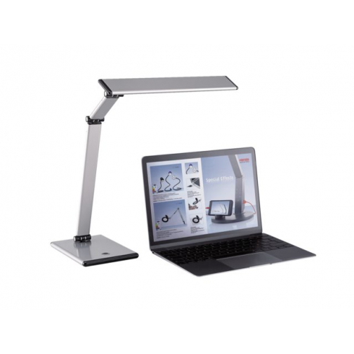 Bureaulamp Hansa led Slim zilvergrijs