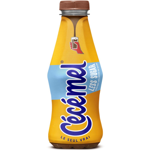 Cécémel chocolademelk less sugar, fles van 300 ml, pak van 12 stuks
