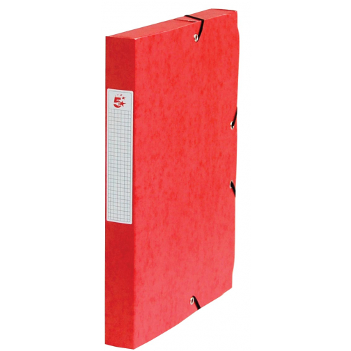 Pergamy elastobox, rug van 4 cm, rood
