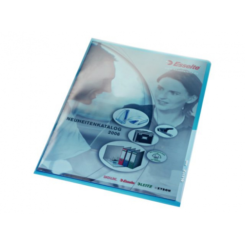 L-map Leitz Premium lasnaad copy safe 0.15mm PVC A4 blauw