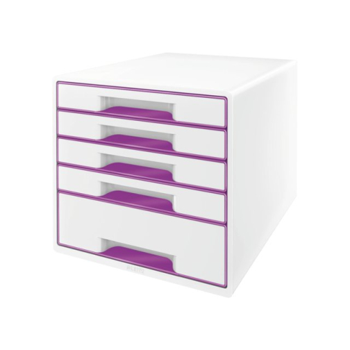 Ladenblok Leitz WOW 5 laden wit/paars
