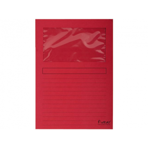 Venstermap Exacompta Forever L-map 120gr rood