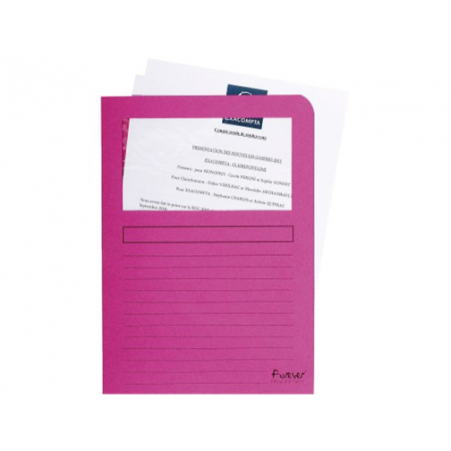 Venstermap Exacompta Forever L-map 120gr roze