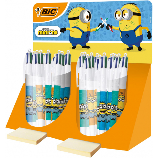 Bic 4 Colours Minions balpen, medium, display van 40 stuks