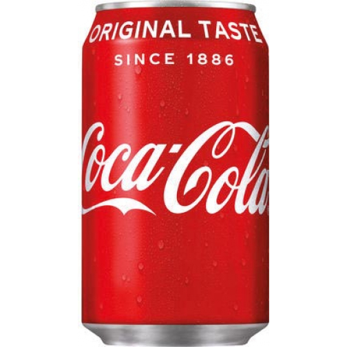 Coca-Cola frisdrank, fat blik van 33 cl, pak van 24 stuks