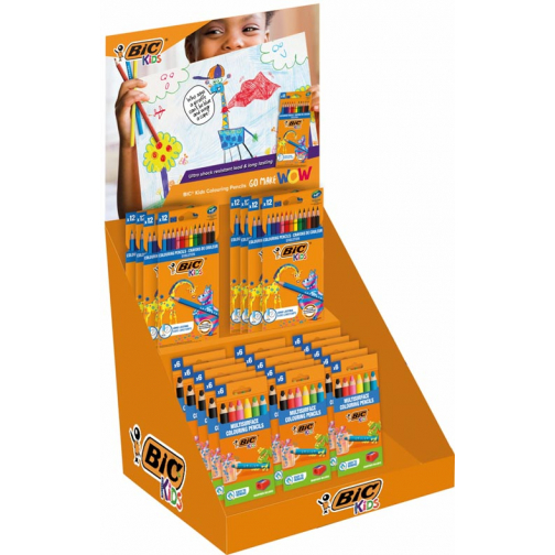 Bic Kids kleurpotlood Back To School, assorti, display van 39 etuis