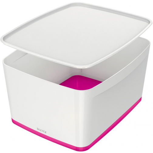 Leitz MyBox opbergdoos met deksel, groot formaat, roze