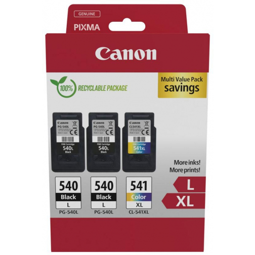 Canon inktcartridge 2 x PG-540L + 1 x CL-541XL, 300 - 400 pagina's, OEM 5224B017, 4 kleuren