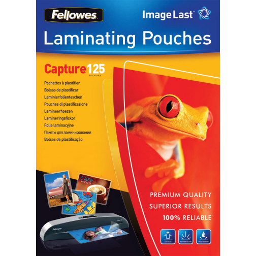 Fellowes lamineerhoes Capture125 ft 60 x 90 mm, 250 micron (2 x 125 micron), pak van 100 stuks