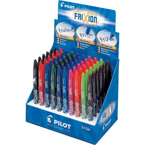 Pilot gelroller Frixion Ball, display met 60 stuks