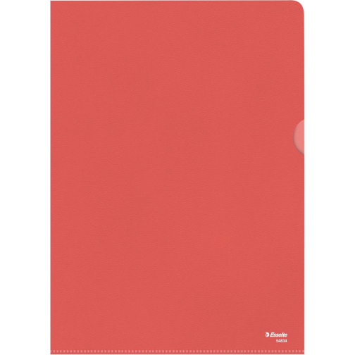 Esselte l-map, copy safe, gekorreld, A4, 115 micron, pak van 100 stuks, rood