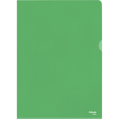 Esselte l-map, copy safe, gekorreld, A4, 115 micron, pak van 100 stuks, groen