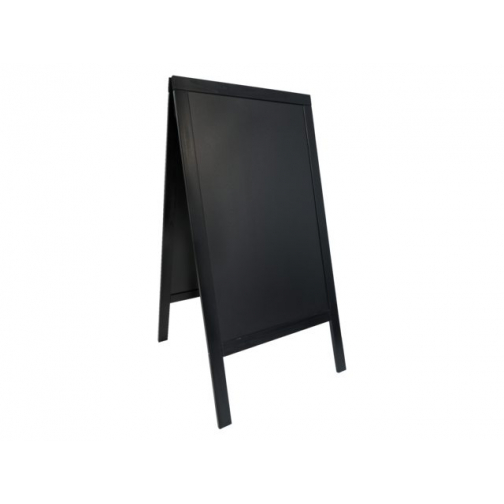 Stoepbord Securit 70x125x4cm zwart hout