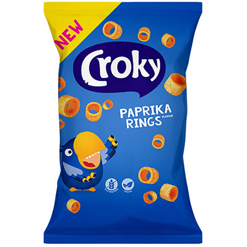 Croky rings paprika, zakje van 75 g