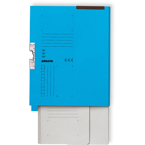 Arnato verzamelmap met 1 soufflet en tabrand, ft A4, blauw, doos van 100 stuks