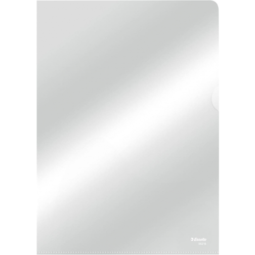 Esselte L-map, copy safe, glashelder, A4, 105 micron, pak van 10 stuks, transparant