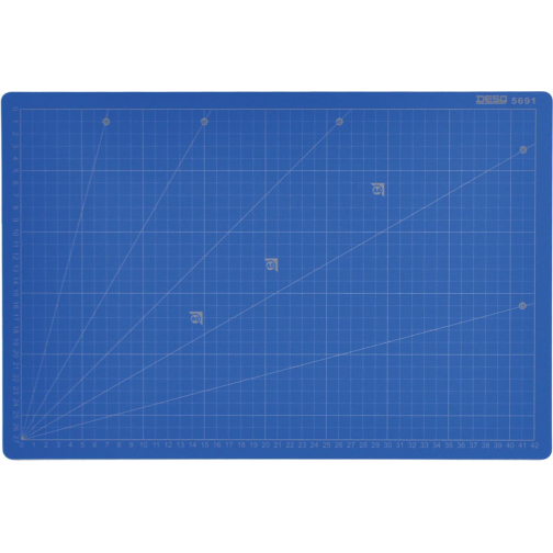 Desq Professionele snijmat, 5-laags, blauw, ft 30 x 45 cm