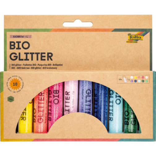 Folia Bio glitterset Rainbow "L"