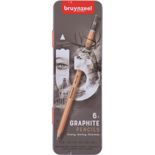 Bruynzeel grafietpotlood Expression, doos van 6 stuks