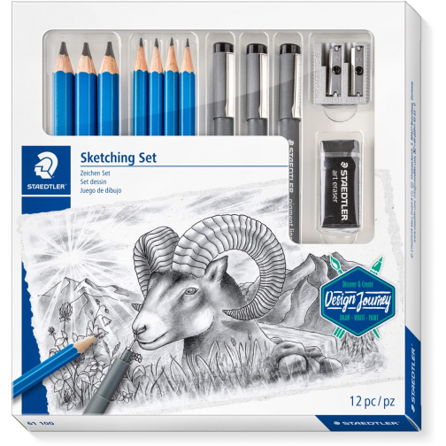 Staedtler schetsset, set van 12 stuks