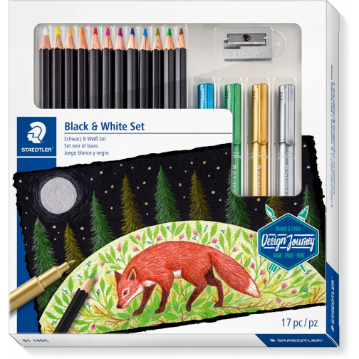 Staedtler Black & White Set, set van 17 stuks