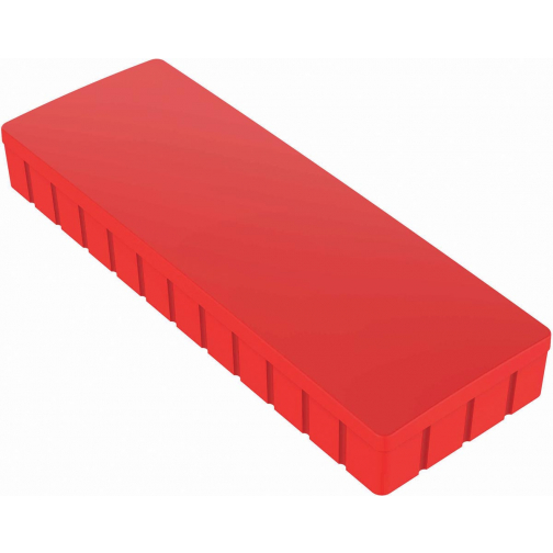 MAUL magneet Solid rechthoek 54x19mm trekkracht 1kg doos 10 rood