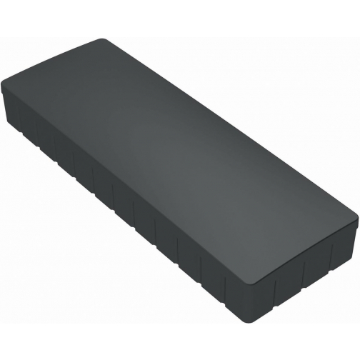 MAUL magneet Solid, rechthoek 54x19 mm, trekkracht 1 kg, doos van 10 stuks, zwart