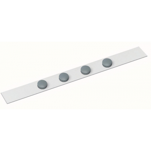 MAUL metaalstrip Standaard lijst zelfklevend 100X5cm incl. 4 magneten, wit