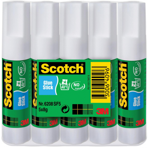 Scotch plakstift 8 g, pak van 5 stiften