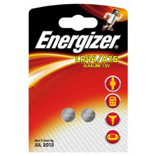 Energizer knoopcel LR44/A76, blister van 2 stuks