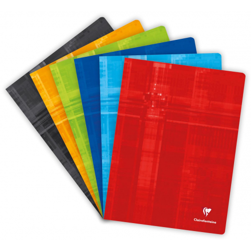 Clairefontaine schrift Metric voor ft A4+, 96 bladzijden, seyès, geassorteerde kleuren