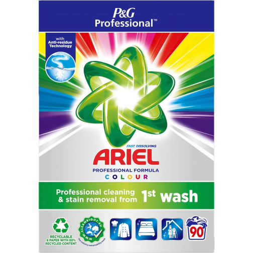 Ariel Professional Formula Fast Dissolving Colour waspoeder, doos van 5,4 kg, 90 wasbeurten