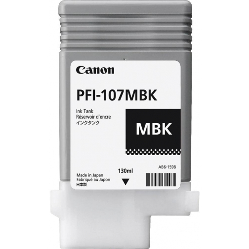 Canon inktcartridge PFI-107, 130 ml, OEM 6704B001, mat zwart