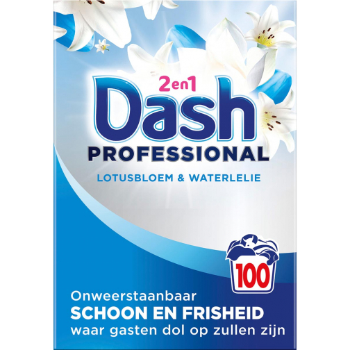 Dash Professional 2 in 1 Lotus Flower and Water Lily waspoeder, doos van 5,5 kg, 100 wasbeurten