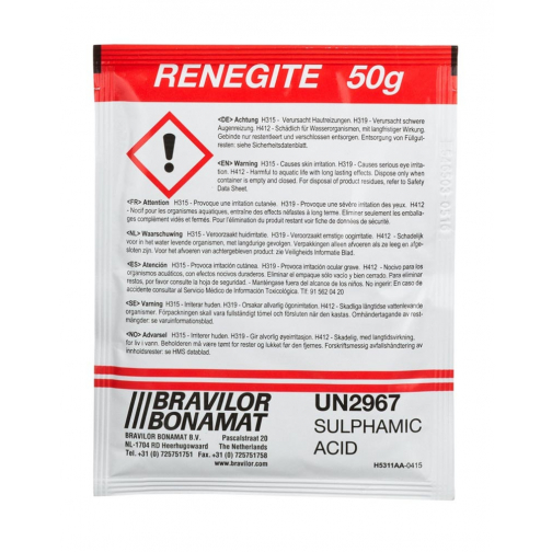 Bravilor Bonamat Renegite, ontkalker voor filterkoffiezetapparaten, doos van 4 x 15 zakjes van 50 g