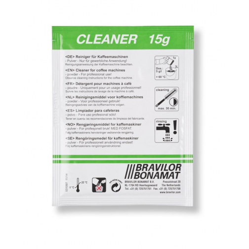 Bravilor Bonamat Cleaner, reinigingsmiddel voor filterkoffiezetapparaten, doos van 4 x 15 zakjes van 15 g
