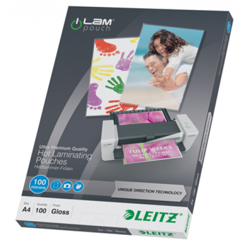 Leitz lamineeretuis Ilam ft A4, 2 x 100 micron, (200 micron), pak van 100 stuks