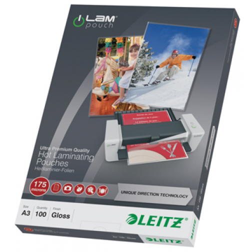Leitz lamineeretuis Ilam ft A3, 2 x 175 micron, (350 micron), pak van 100 stuks