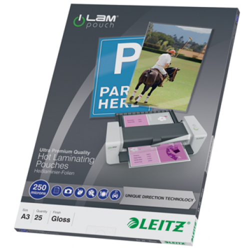 Leitz lamineeretuis Ilam ft A3, 2 x 250 micron, (500 micron), pak van 25 stuks