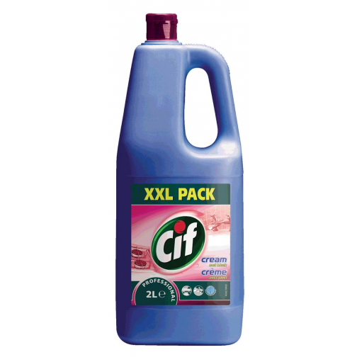 Cif schuurcrème, met bleekwater, flacon van 2 liter