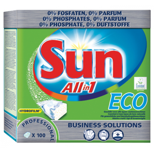 Sun vaatwastabletten All In 1 Eco, pak van 100 stuks